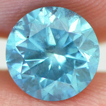 Loose Blue Diamond Round Shaped Fancy Color SI2 Enhanced Certified 1.55 Carat - £1,495.42 GBP