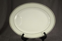 Vintage Haviland China GREEK KEY Gold Trim Pattern Oval 14&quot; MEAT PLATTER - £24.76 GBP