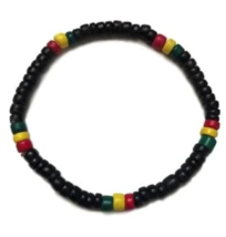 Pack of 2 Pieces Real Coconut Bead Rasta Bracelets jewelry mens women JL746 - £6.82 GBP