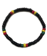 Pack of 2 Pieces Real Coconut Bead Rasta Bracelets jewelry mens women JL746 - €7,32 EUR