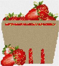 Pepita Needlepoint Canvas: Basket Strawberries, 6&quot; x 7&quot; - £39.28 GBP+