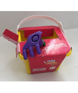 retro cool shades girl lucky  yellow plastic sand bucket with shovel nev... - $19.75