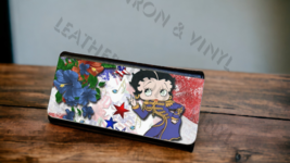 Women&#39;s Trifold Wallet - Betty Boop America Red White Blue Design - £19.73 GBP