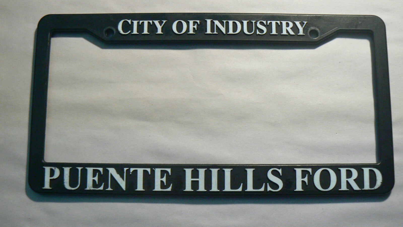 City of Industry Puente Hills Ford License Plate Frame Dealership Plastic - $24.38