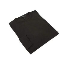 Men PRINCELY Italian Wool Blend Crew Pullover Slim 84001-30 K.Kahveh Brown 109 image 2