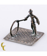 Vintage Miniature Argent Maison de Poupée Clown Homme W / Cirque Boucle - $191.03 CAD