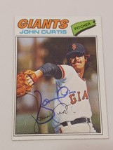 John Curtis San Francisco Giants 1977 Topps Autograph Card #324 READ DESCRIPTION - $4.94