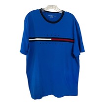 Tommy Hilfiger Men&#39;s XL T-Shirt – Blue Cotton Logo Tee, Crew Neck, Short... - $21.00