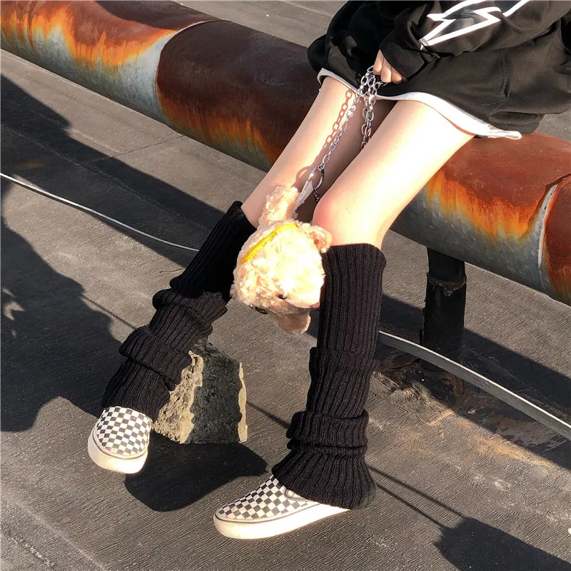 Sporting Hot Japanese Lolita Sweet Girl Leg Warmer Knit Socks Wool Ball Knitted  - £23.55 GBP