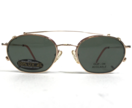 Linda Evans Eyeglasses Frames 207 SOFT ROSE Gold Round w/ Clip On Lenses - £40.84 GBP
