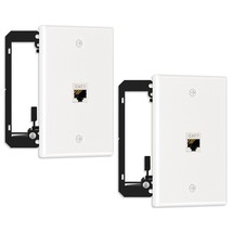 2 Pack Ethernet Wall Plate, 1 Port Keystone Wall Plate With Bracket And ... - £26.66 GBP