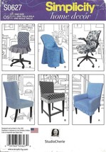 Simplicity Sewing Pattern S0627 Chair Covers by Studio Cherie - $13.49