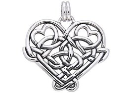 Jewelry Trends Celtic Heart Eternal Love Knot Sterling Silver Pendant - £50.34 GBP