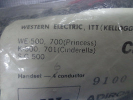 telephone cord 9100 15 Western Electric we 500 700 k-500 701 princess st... - $24.74