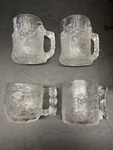 4 McDonald&#39;s Flintstones Glass Mugs  Treemendous Rocky Road Pree Dawn 1993 - £14.75 GBP