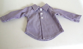 Modern Tagged Mary Hoyer Boy Long Sleeve Purple/White Stripe Shirt for 13&quot; Vinyl - £13.36 GBP