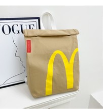  French Fries Chips Packaging Bag Student Schoolbag Canvas Backpack Large Capaci - £50.46 GBP