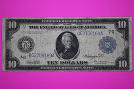 1914 $10 Ten Dollars Chicago Federal Reserve Note FR 931 g Guaranteed Ge... - $114.99