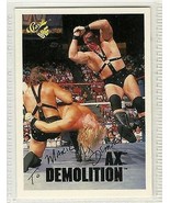Ax Of Demolition signed autographed wrestling card 1990 Classic WWF WWE WCW - $188.24 MXN