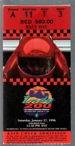 Walt Disney World Spdwy Indy Car Race Ticket Stub 1/27/1996-IRL-Inaugural-FN - £37.29 GBP