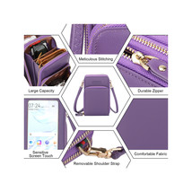  Women Cell Phone Purse   Large Leather Wallet Zip Handbag Crossbody Sho... - $346.87 MXN