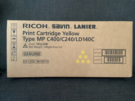 Box of 6 Ricoh Savin Lanier Genuine Yellow Toner Print Cartridge MP C400... - $546.11