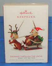 Disney Chip and Dale Dashing Through the Snow 2018 Hallmark Christmas Ornament - £47.88 GBP