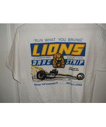 OLD VTG Lions Drag Strip on a White &amp; blue print on Large Tee shirt - €20,70 EUR