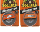 2 Gorilla Heavy Duty Mounting Double-Sided Tape 30 lbs 1&quot; x 60&quot; ~ New - £20.23 GBP