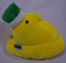 Just Born Peeps Yellow Chick Peep W/ Green Santa Hat 5&quot; Plush Stuffed Animal New - £11.87 GBP