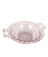 Vintage 1930s JEANNETTE Windsor Diamond Pink Depression Glass Handled Bo... - $39.53 CAD