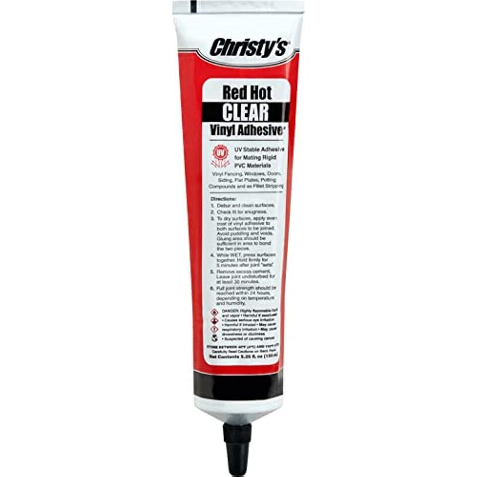 Christy&#39;s Red Hot Vinyl Adhesive, Clear, 5.25 oz Tube - $27.09