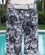 Cache Geometric Floral Metallic Kissed Walking Bermuda Short Pant NWT XS... - $34.95
