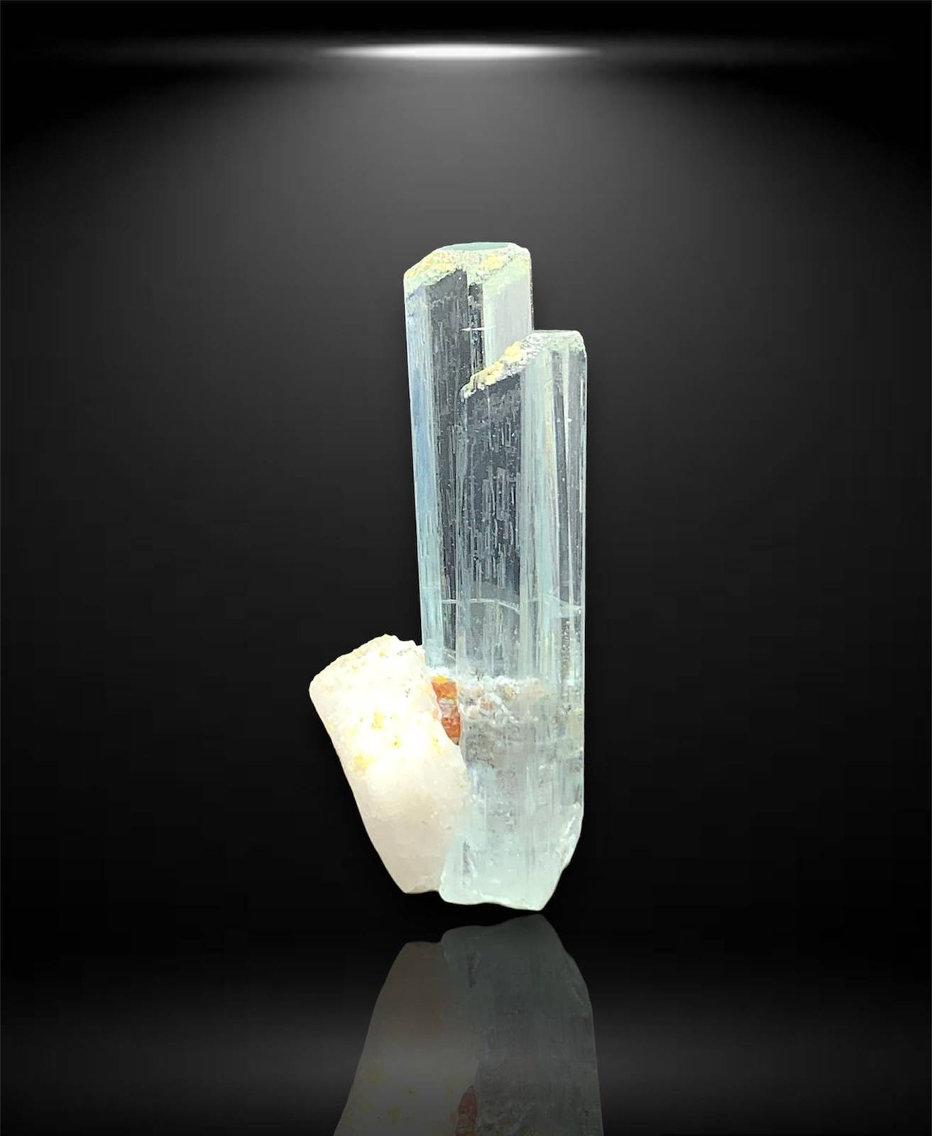 3.9 gram Natural Transparent Blue Terminated Aquamarine Crystal on Matrix - $120.00