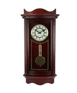 Bedford Clock Collection Weathered Chocolate Cherry Wood 25 Inch Wall Cl... - $188.36 CAD