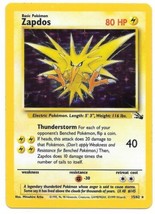 Pokémon Zapdos 15/62 Base Set Hologram Game Card 1999 Wizards NEW UNPLAYED - £3.90 GBP