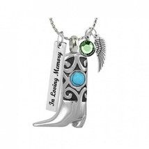 Cowboy Boot Turquoise Ash Pendant Urn - Love Charms™ Option - €26,46 EUR