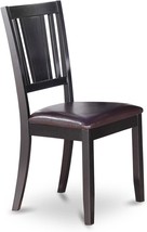 East West Furniture Dudley dining chair set - Faux Leather Seat and Black Solid - £143.94 GBP
