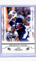 2008 Panini Prestige #97 Brandon Jones Tennesee Titans Football Card - $1.44
