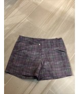 Nike Golf Womens Golf shorts size 12 Dri-Fit purple plaid - £12.57 GBP