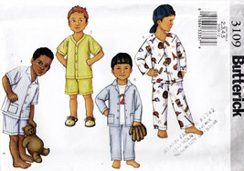 2001 Boys' PAJAMA Butterick Pattern 3109-b Size 2-5 UNCUT - $12.00