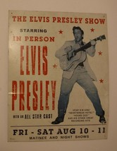 Elvis Presley tin sign reproduction of concert flyer made in 2004 - £7.46 GBP