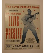 Elvis Presley tin sign reproduction of concert flyer made in 2004 - £7.46 GBP