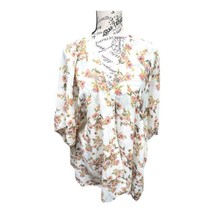 Live 4 Truth 1X Kimono Victorian Spring Flowers Cover Up Soft Pink Floral Womens - £25.63 GBP