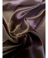 Brown 58/60&quot; Charmeuse Satin Fabric - £7.01 GBP