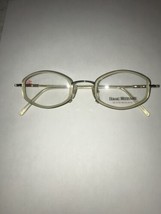 Vintage New ISAAC MIZRAHI Capote Crystal Clear &amp; Silver Glasses Frames 49-22-140 - £23.59 GBP