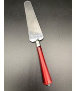 Glo Hill Pie Knife Red Bakelite Handle Stainless Steel serrated blade, V... - £16.16 GBP