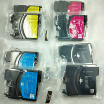 Lot of Printer Cartidges 2 Black Blue Yellow Magenta for Brother LC Prin... - $18.69