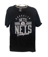 UNK NBA Men&#39;s BROOKLYN NETS Black Gray White Short Sleeve T-Shirt MEDIUM - £4.63 GBP