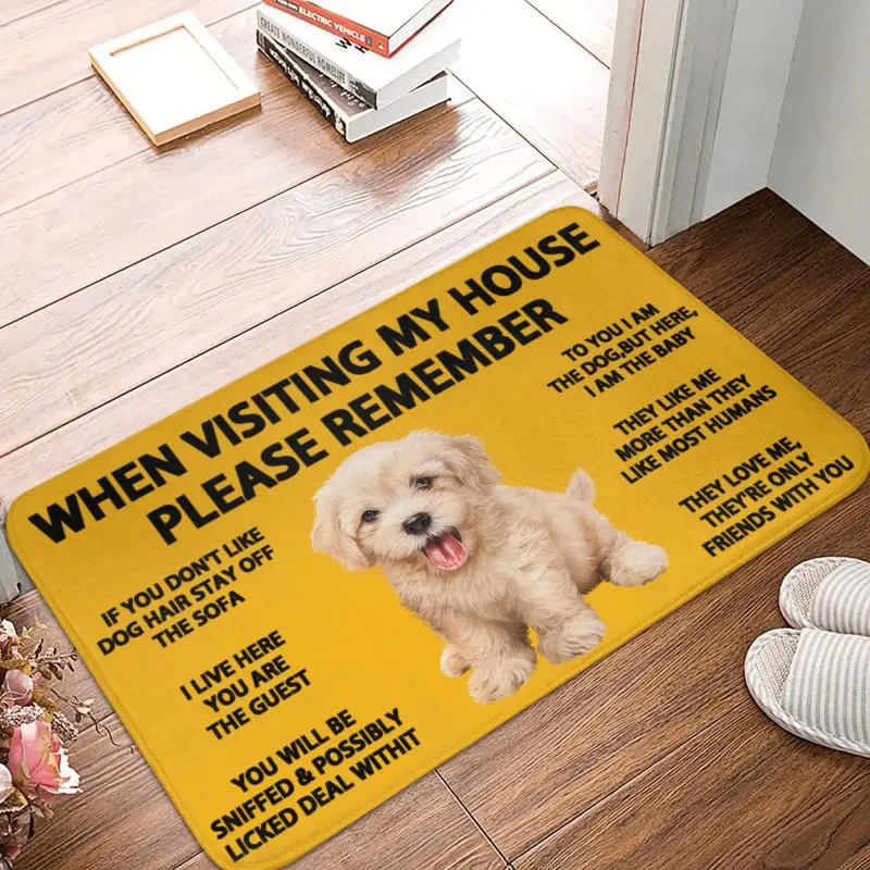 Poodle Dog Doormat Non-Slip Entrance Kitchen Floor Door Mats Toilet Rug Carpet F - £12.69 GBP